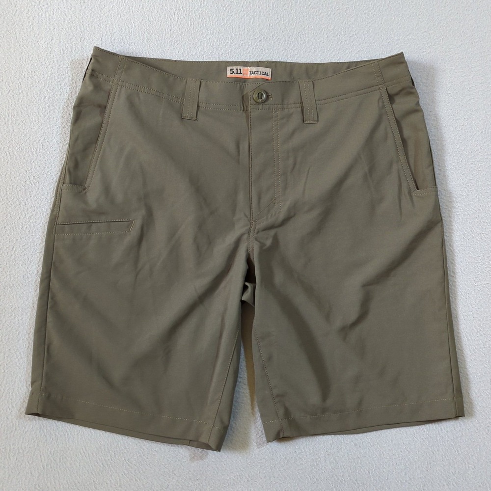 5.11 Tactical Dart Shorts Mens 35 Green Polyester Performance Outdoor Cargo